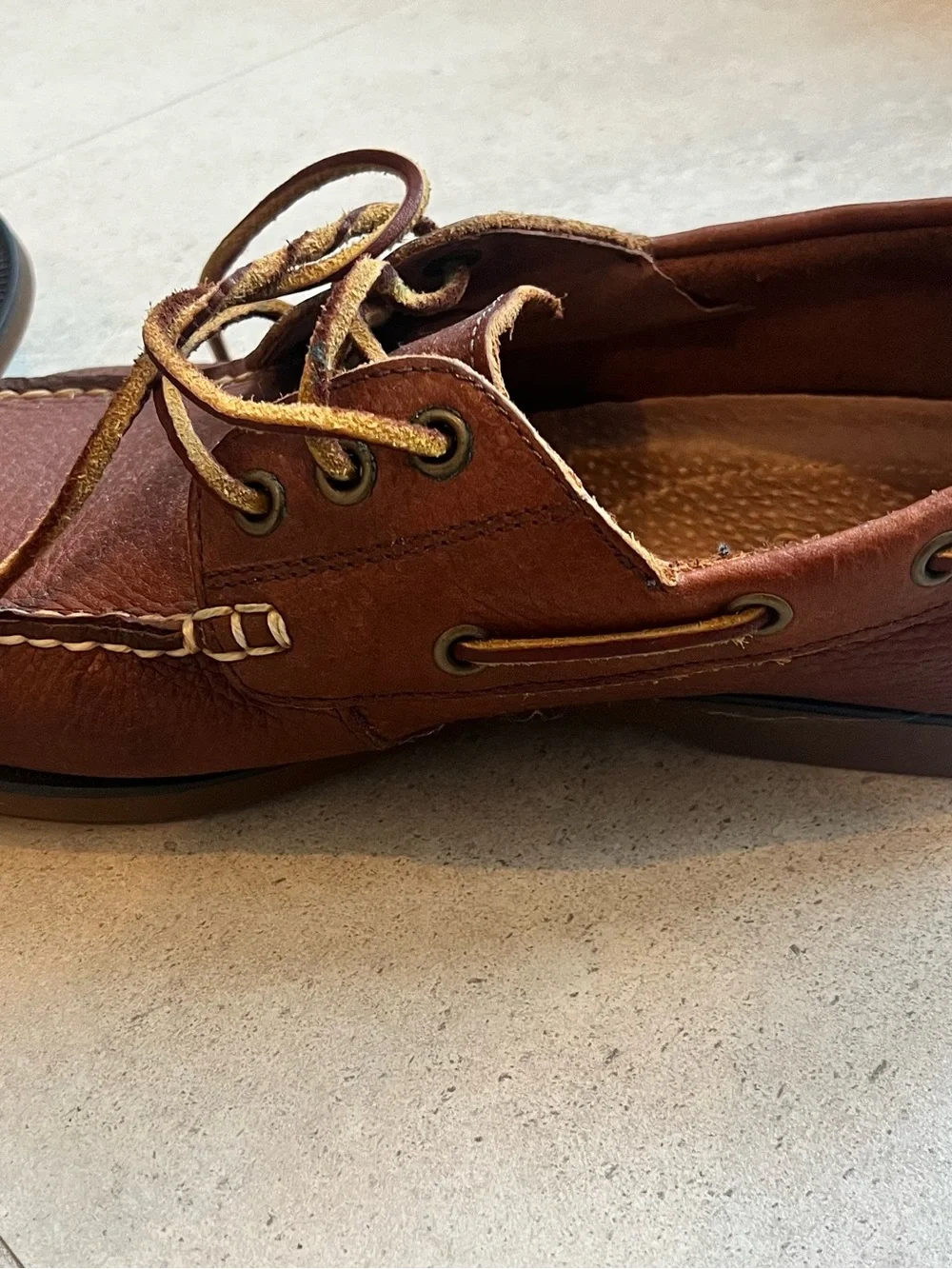 Polo Ralph Lauren Bienne Boat Shoes Brown Leather Men's 9 D Deck Loafers